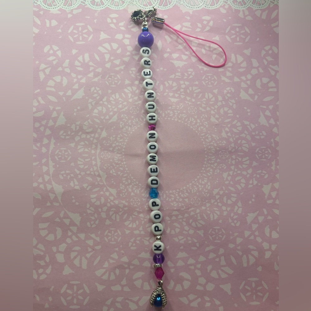 Handmade K-pop Demon Hunter inspired phone charm